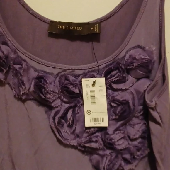 NWT - The Limited Floral Sleeveless Purple Top - Medium - Picture 3 of 5